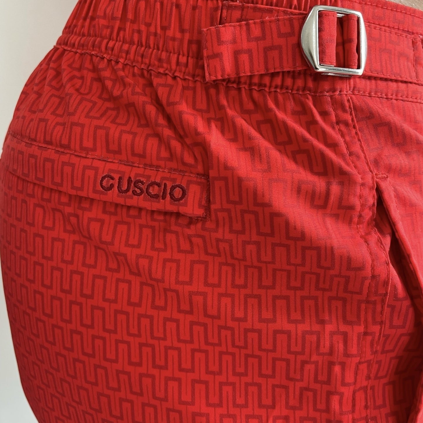 CAPRI SWIM SHORTS - RED MAZE