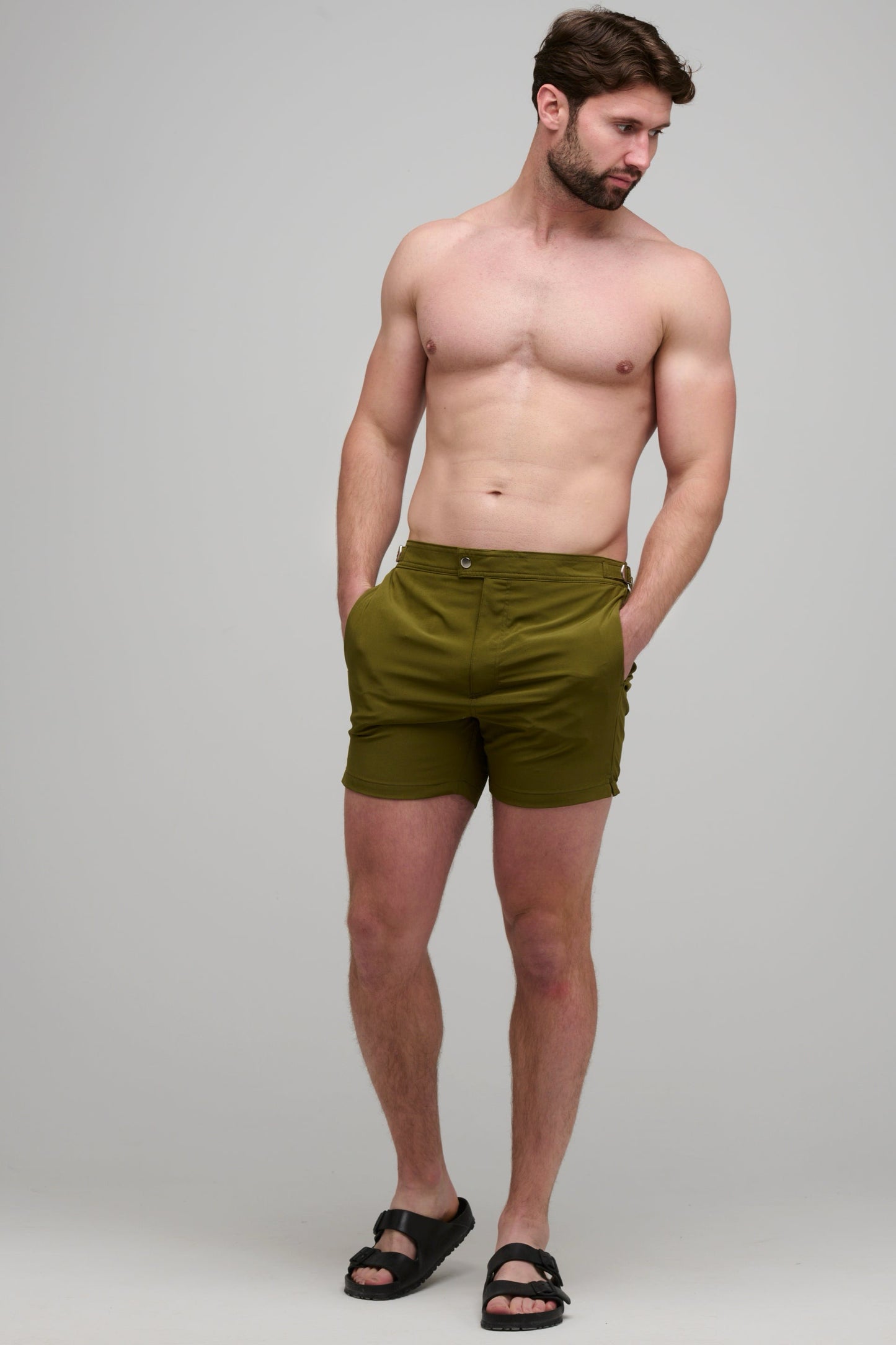 CAPRI SWIM SHORTS - OLIVE